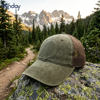 Casquette Trucker Personnalisée avec Logo, Sergé Olive Foncé, 5 Panneaux, Snapback Rétro, Non Structurée, Unisexe, Visière Unie, Broderie Personnalisée