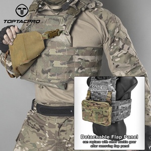 Chaleco Táctico TOPTACPRO Color Coyote Marrón, Portaplacas AFPC, Chaleco Modular con Hebilla de Liberación Rápida - Product Image 5