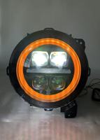 Phare LED à 4 lentilles avec DRL blanc, clignotant ambre et halo pour Jeep Wrangler JL JLU Gladiator – Phare LED Plug & Play