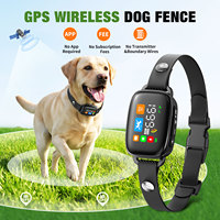TIZE Nouvelle Arrivée 33-1999m Système de Containment GPS Sans Fil Extérieur Étanche pour Chien avec Collier Intelligent Vibrant et Choc à Rayon Personnalisé