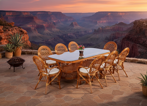 Juego de Comedor de Ratán JAVA para Muebles Comerciales, Diseño Moderno, Uso en Interiores/Exteriores, Restaurante y Hotel, Mesa Larga No Plegable - Product Image 6