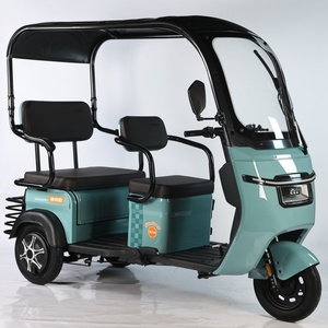 Triciclos Eléctricos de Pasajeros de Alta Potencia 850W 48V 12AH 20AH 32AH con Cubierta Completa, Venta al Por Mayor de Fábrica - Product Image 5