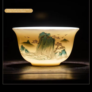 Services à thé en céramique personnalisés, ensemble de tasses à thé Gaiwan en <span class=keywords><strong>porcelaine</strong></span> blanche, vaisselle à thé artisanale de maître, cadeaux, ensemble de vaisselle à boisson chinoise - Product Image 5