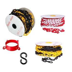 Factory Wholesale 3mm 6mm 8mm 10mm Conveyor <b>Belt</b> Link Head Barrier Plastic <b>Chain</b> for Traffic Cone - Product Image 1