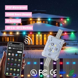 ไฟพิกเซล LED ความสว่างสูง 48V RGBW 6 ดวง สำหรับตกแต่งบ้าน ขายส่ง แบบ SMD5050 IP68 สำหรับติดตั้งภายนอกอาคารถาวร เหมาะสำหรับตกแต่งคริสต์มาส - Product Image 1