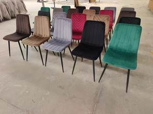 Chaises de salle à manger en velours minimaliste moderne <span class=keywords><strong>Tissu</strong></span> de style <span class=keywords><strong>scandinave</strong></span> pour bureau à domicile Bar Park Mall Warehouse Use for Restaurants - Product Image 5