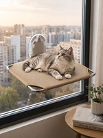 Hamac de fenêtre pour chat à ventouse, support mural, lit pour chat, cadre métallique robuste, siège de fenêtre pour chat, fournitures pour animaux de compagnie personnalisées OEM, vente en gros