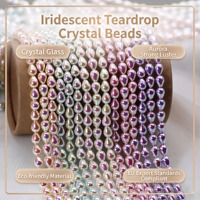 Perles en verre de riz à fort lustre de 6-9 mm, perles en vrac en forme de goutte d'eau pour la fabrication de colliers, bracelets et bijoux DIY