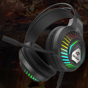 Casque de jeu Kakusiga circum-auriculaire avec microphone et éclairage RGB pour PC - Product Image 3