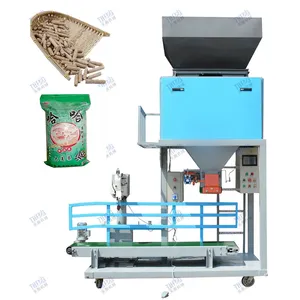 full automatic packing machine with card feed 50kg big bag granule packing machine 20 kg grain packaging sugar rice packing mach