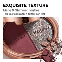 Palette de fards à paupières pigmentés OEM, marque privée, lumineuse, végane, personnalisable avec logo, pour maquillage DIY