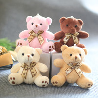 SouloToys Porte-clés en peluche personnalisé, mini-ours en peluche, mascotte douce, pendentif pour fête, 11-30cm