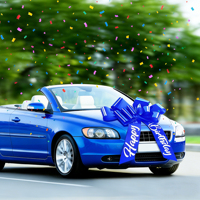 Nœud géant de luxe floral de 30 pouces en ruban PP bleu brillant pour anniversaire, mariage, fête, célébration – Écologique