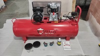 Kompresor Udara ZELDA 100L Stasioner Industri 220V 8 Bar Berpelumas Berpendingin Udara Bertenaga AC Senyap Penggerak Sabuk