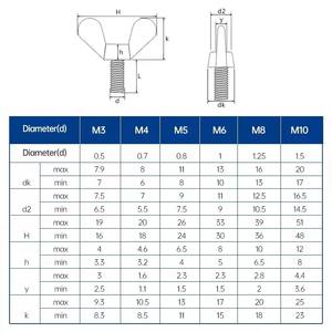 Boulon d'aile à bascule en acier inoxydable standard DIN direct d'usine boulon <span class=keywords><strong>M3</strong></span> M4 M5 M6 M8 <span class=keywords><strong>Molly</strong></span> avec vis papillon à finition unie - Product Image 2