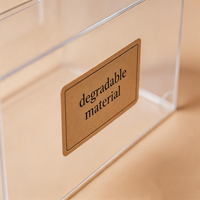 Boîte d'emballage portable en plastique personnalisée, transparente, pliable, écologique, pour pâtisserie maison et cadeaux