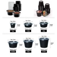 Boîtes d'emballage pour sauce jetables à paroi simple en PP de 5,5 oz, prix fabricant, marque Bingo, contenants personnalisés pour sauce