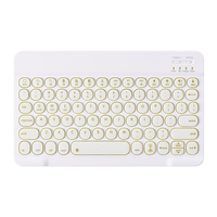 Profesional Cina Produsen Lampu Latar Mini Bluetooths Nirkabel Keyboard untuk Tablet