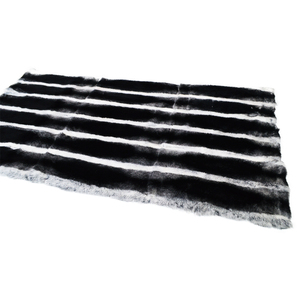 Placa de Piel de Conejo Rex Auténtica de Alta Calidad con Diseño <span class=keywords><strong>Chinchilla</strong></span>, Teñida, Suave y Cruda, para Prendas, Cuellos y Tapicería - Product Image 6