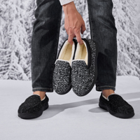 Fabricant de chaussures d'intérieur d'hiver pour hommes, mocassins en peluche à la mode, semelle en mousse à mémoire de forme TPR, sur mesure OEM