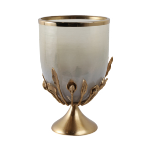 Decorative Glass Metal Hurricane Candle Holder Elegant Pillar <b>Candlestick</b> Table Centerpiece Home Decor - Product Image 1