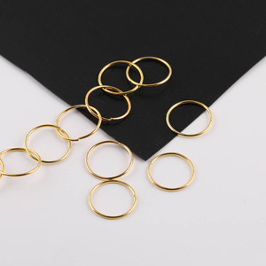 Anneau métallique à boucle simple, extrémité fermée, 1,2x20 mm, or et argent, pour la fabrication de bracelets, accessoires de bijoux DIY - Product Image 3