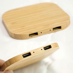 Best Quality Custom Logo Bamboo Charging Fast Bamboo <b>Wireless</b> Charger Stand Wooden for Mobile Phones - Product Image 2