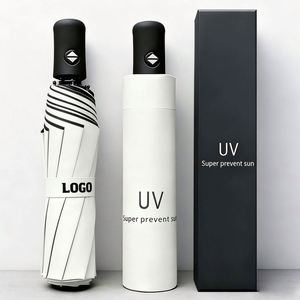 Factory Wholesale Custom Logo Rainproof <b>Windproof</b> 8 Bone Promo Business Gift 3 Fold Portable Outdoor <b>Umbrella</b> for Rain - Product Image 1