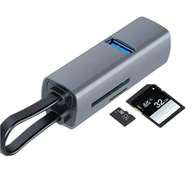 USB C 5 в 1, лидер продаж, алюминиевая мини-Высокоскоростная передача данных типа c 3 порта SD TF концентратор для Mac ПК