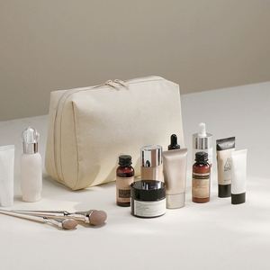 Bolsa de Maquillaje Cosmética de Lino RPET Reciclado SiY1634, Bolsa con Cierre de Lona de Algodón Orgánico Ecológica, Venta al Por Mayor - Product Image 5