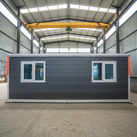 Maison conteneur extensible de 20 pieds - Maison modulaire préfabriquée avec cuisine et salle de bain complètes, prête à l'emploi pour dortoirs, complexes hôteliers et gîtes.
