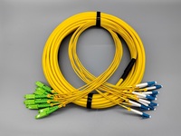 Kabel Patch Multi Fiber 48 Core SC/APC ke SC/UPC mode tunggal optik rakitan kabel Breakout bagasi prabayar