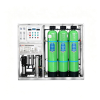 Système complet d'osmose inverse, station de traitement d'eau RO avec commande PLC, pompe/moteur pour la production d'eau pure potable