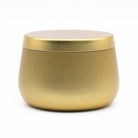 Großhandel 2oz 4oz 6oz 8oz Leere runde duftende Roségold Blechdose für Kerzen Behälter Gläser Travel Black Candle Dosen