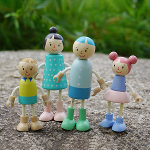 Familia de Muñecas de Madera, Figuras de Personas, Casa de Muñecas, Muñecas Familiares en Miniatura, Juego de Roles para Niños, Mini Modelo de Juguete, Juego de Simulación - Product Image 4