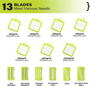 FACTORY Wholesale Fruit & Vegetable Processing Machines ABS Design Vegetable Cutter 22in1 Vegetable Chopper - Product Image 4