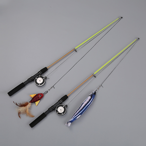 เบ็ดตกปลารอกแบบยืดหดได้พร้อมขนนกสำหรับของเล่นแมวแบบยั่งยืน - Product Image 3