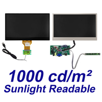 Écran tactile capacitif AG TFT LCD LVDS de 10, 12, 11,6, 15, 16, 17,3, 21, 23,8, 32 pouces lisible en plein soleil pour chargeur de véhicules électriques