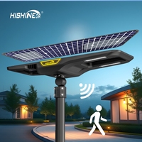 Lampe solaire LED pour route Hishine HS-SSL-E IP65 avec alliage d'aluminium, lumière du jour 5000K, télécommande, garantie 5 ans