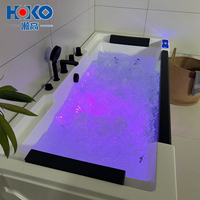 Baignoire Spa HOKO en Acrylique Blanc pour 2 Personnes avec Jets d'Hydromassage, Drain et Robinet Inclus pour Utilisation Intérieure ou Hôtels