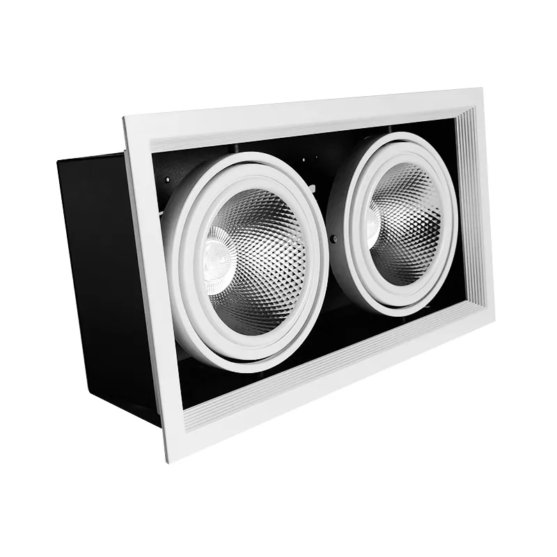 Двойная головка 2*15W led cob гриль свет потолочный светильник для помещений