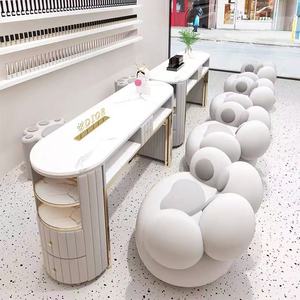 โต๊ะทำเล็บลายหินอ่อนสุดหรูสำหรับร้านทำเล็บ ขายดีประจำปี 2025 - Product Image 1