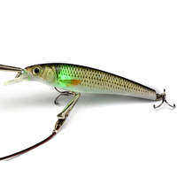 HOT Verkauf Minnow elektrische mechanische Vibration Jerkbait Wobbler Swimbait USB wiederauf ladbare blinkende LED-Licht Angel köder
