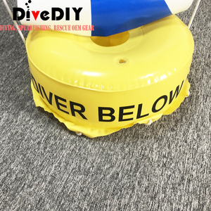 Flotador Inflable para Buceo, Boya de Seguridad de PVC con Asta de Bandera Desmontable, Bandera de Advertencia Grande para Buceo, Pesca Submarina - Product Image 4