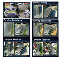 2D 3D HD 1080P 360 Caméra de stationnement de voiture Caméra de recul de voiture Caméra de 360 degrés Vue d'oiseau Système de sécurité