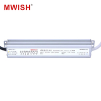 Controlador LED MWISH LPV-50-12 50W 12V 4.2A IP67 Impermeable AC-DC para Reflector, Farola, Iluminación Exterior, Jardín, Paisaje