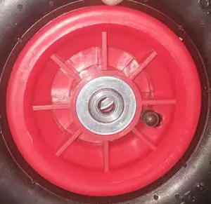헤비 듀티 트롤리 휠 하중 용량 300-4 휠 펑크 방지 핸드 트롤리 수레 공압 타이어
