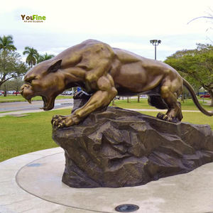 รูปปั้นเสือดำทองสัมฤทธิ์ขนาดเท่าตัวจริงสำหรับขาย - Product Image 6