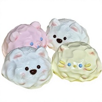 Jouet anti-stress en silicone chat/chien très populaire, texture pâteuse, rebond lent, idéal pour la décompression