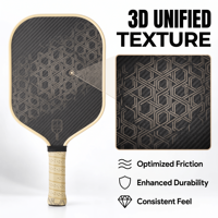 Raquette de pickleball professionnelle personnalisée en fibre de carbone thermoformée SC 2027, zone de frappe plus large pour un jeu puissant et l'entraînement sur le terrain